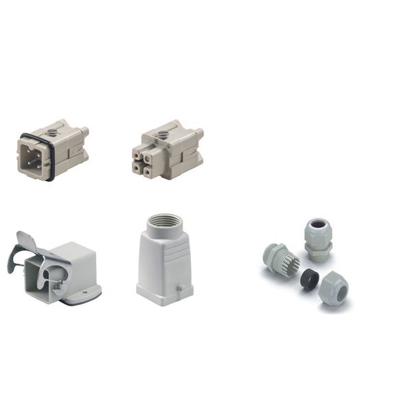 Industrial connectors (set), Series: HA, Screw connection, Size: 1, Nu image 1