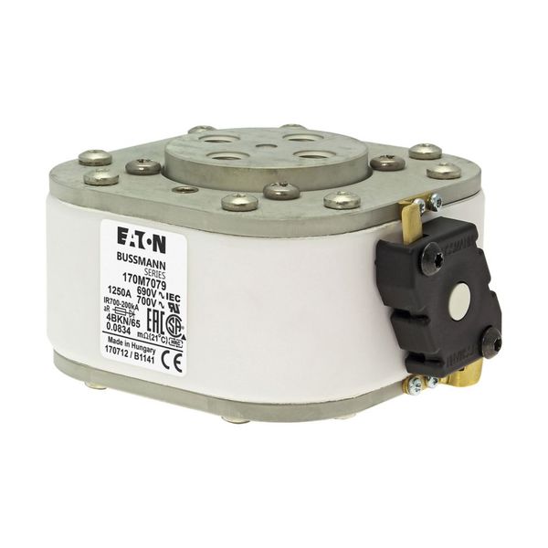 Fuse-link, high speed, 1250 A, AC 690 V, size 4, 105 x 120 x 67 mm, aR, IEC, UL, single indicator image 6