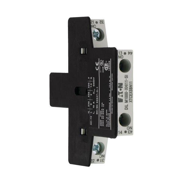 Auxiliary contact module, 2 pole, Ith= 10 A, 1 N/O, 1 NC, Side mounted, Screw terminals, DILM40 - DILM225A, -SI image 15
