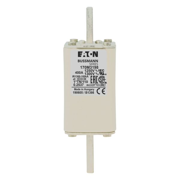 Fuse-link, high speed, 400 A, AC 1250 V, compact size 1, 45 x 58 x 138 mm, aR, DIN, IEC, type T indicator image 5