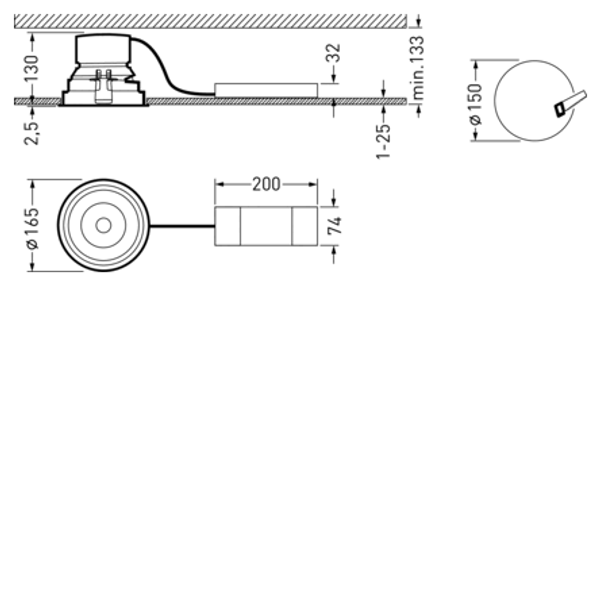 Downlights Sonnos Lens White around ET 13W 1400lm Very Wide Flood (VFL) IK06 3 SDCM image 1