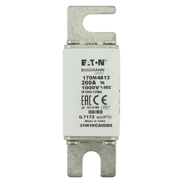 Fuse-link, high speed, 63 A, AC 1000 V, size 00, 30 x 47 x 98 mm, aR, DIN, IEC, single indicator image 7