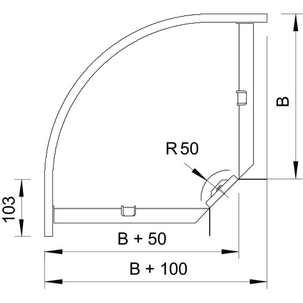 RB 90 130 FT 90° bend horizontal + angle connector 110x300 image 2
