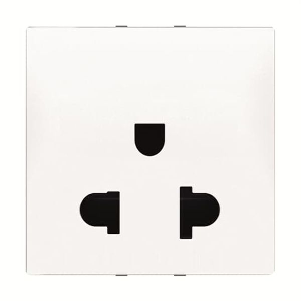 N2238 BL - Euro-American earthed socket outlet - 2M - White image 1