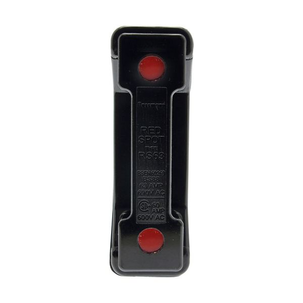 Fuse-holder, LV, 63 A, AC 690 V, BS88/A3, 1P, BS, front connected, back stud connected, black image 9