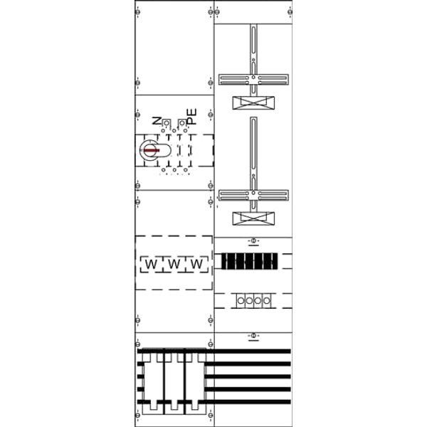 KA4220 Measurement and metering transformer board, Field width: 2, Rows: 0, 1350 mm x 500 mm x 160 mm, IP2XC image 5