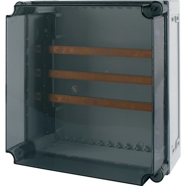 Busbar panel enclosure with transparent cover, 400A, 3-pole image 16