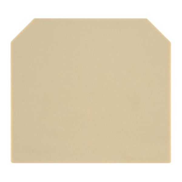 End plate (terminals), 82 mm x 3 mm, dark beige, yellow image 1
