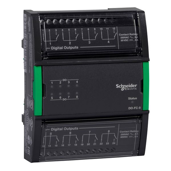 SpaceLogic Controller, I/O module, 8 Form C relay digital outputs image 1