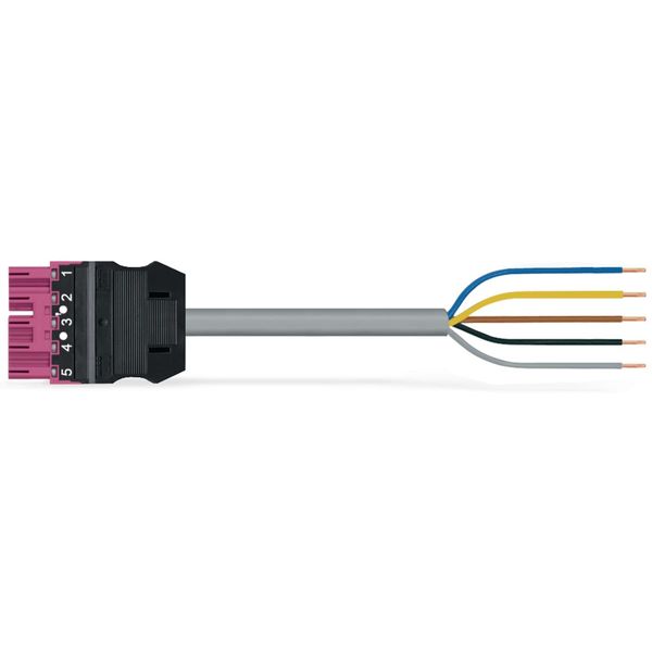 pre-assembled connecting cable Eca Socket/open-ended pink image 3