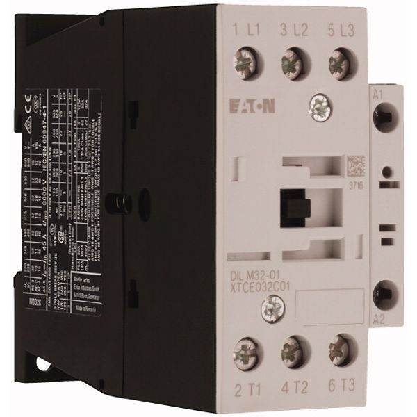 Contactor, 3 pole, 380 V 400 V 15 kW, 1 NC, 24 V 50 Hz, AC operation, Screw terminals image 4