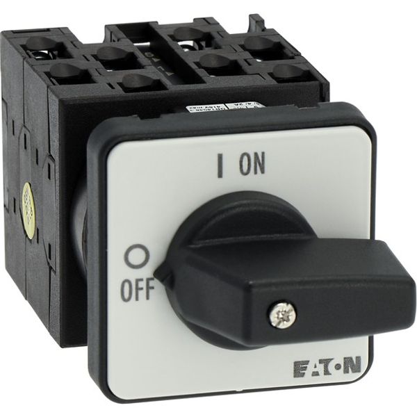 On-Off switch, T0, 20 A, flush mounting, 4 contact unit(s), 8-pole, with black thumb grip and front plate image 7