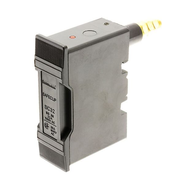 Fuse-holder, LV, 32 A, AC 550 V, BS88/F1, 1P, BS, front connected, back stud connected, black image 7