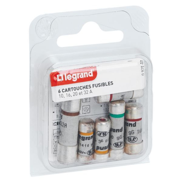 Set of 6 fuse cartridges for fuse holders - with indicator image 1