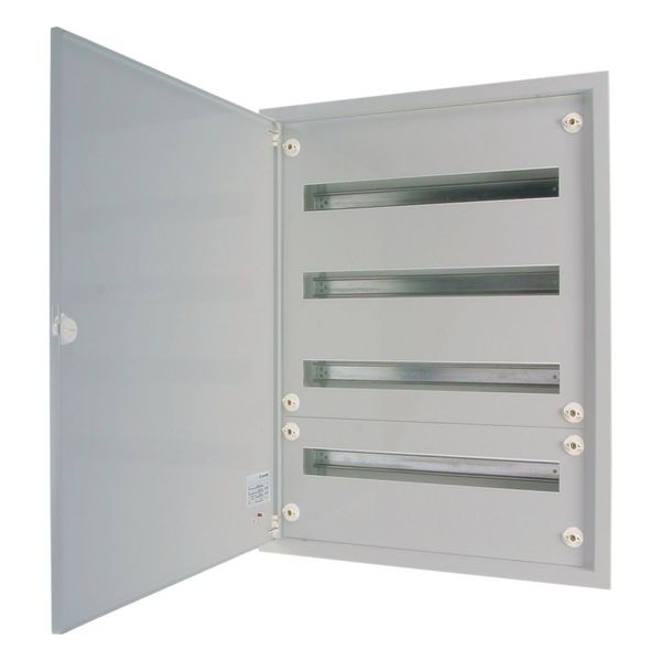 Complete flush-mounted flat distribution board, grey, 24 SU per row, 4 rows, type C image 2
