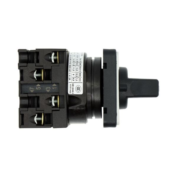 Changeover switches, T0, 20 A, flush mounting, 2 contact unit(s), Contacts: 4, With spring-return from START, 45 °, momentary/maintained, AUTO-0-HAND image 33