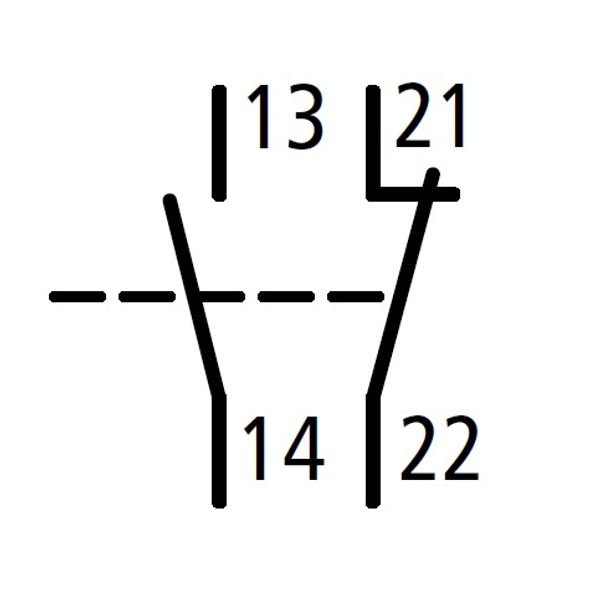 Auxiliary contact for contacter size 2-3, 1 NO 1 NC image 3