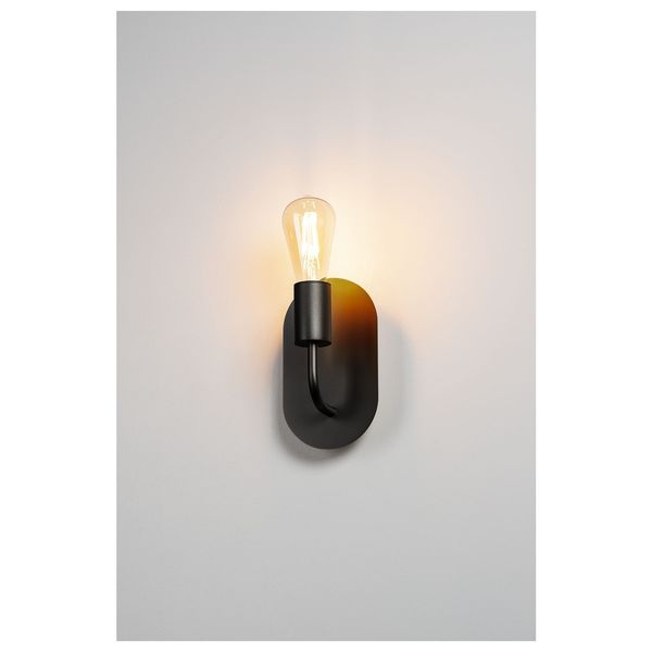 FITU WL, Indoor wall light, E27, black, max. 24W image 2