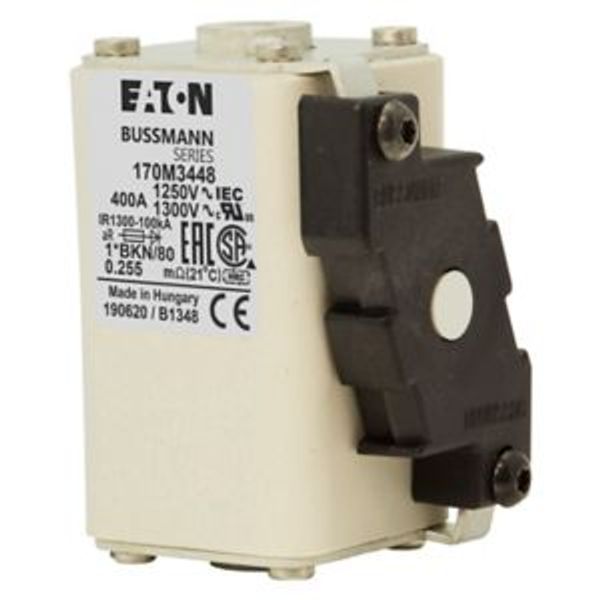 Fuse-link, high speed, 400 A, AC 1250 V, compact size 1, 45 x 59 x 81 mm, aR, IEC, UL, single indicator image 4