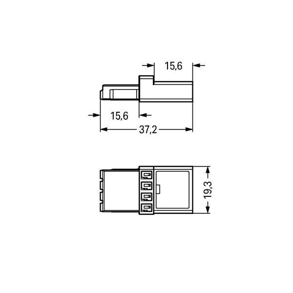 Intermediate coupler 4-pole Cod. A white image 3