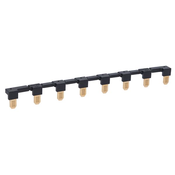 Strip 8-poles ZGZP80-8 BK  (black) - dedicated to interface relays in push-in technology: PI84 image 1