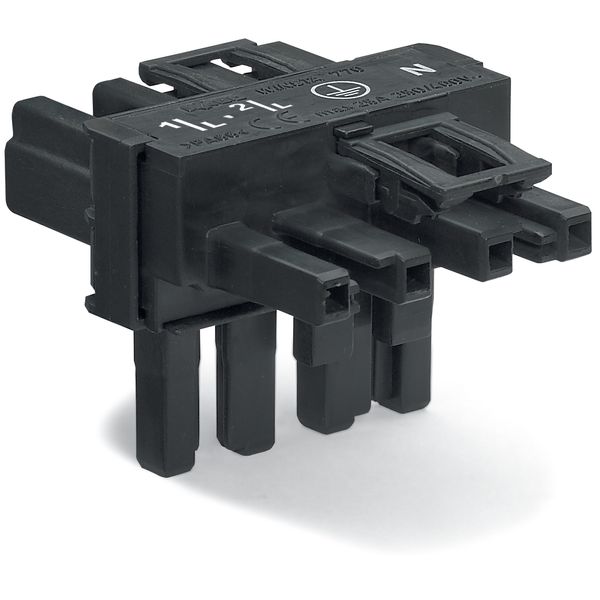 T-distribution connector 4-pole Cod. A black image 3