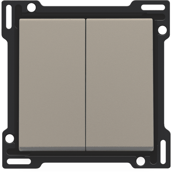 Finishing set for two-circuit switch, two-way switch + N.O. push butto image 2