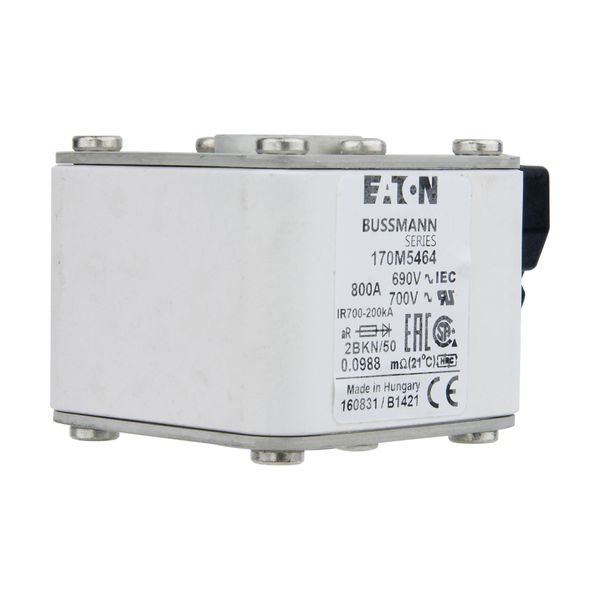 Fuse-link, high speed, 800 A, AC 690 V, size 2, aR, IEC, UL, single indicator image 14