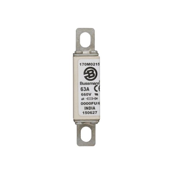 Fuse-link, high speed, 63 A, AC 660 V, size 0000, 18 x 19 x 80 mm, aR, UL image 4