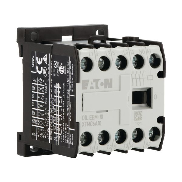 Contactor, 230 V 50/60 Hz, 3 pole, 380 V 400 V, 3 kW, Contacts N/O = Normally open= 1 N/O, Screw terminals, AC operation image 17