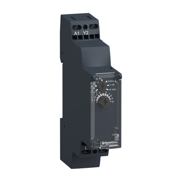 Harmony, Modular timing relay, 0.7 A, 1 s..100 h, off delay, solid state output, spring terminals, 24...240 V AC image 1