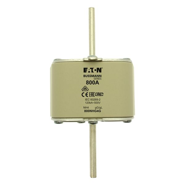 Fuse-link, LV, 800 A, AC 500 V, NH4, gL/gG, IEC, single indicator, live gripping lugs image 9