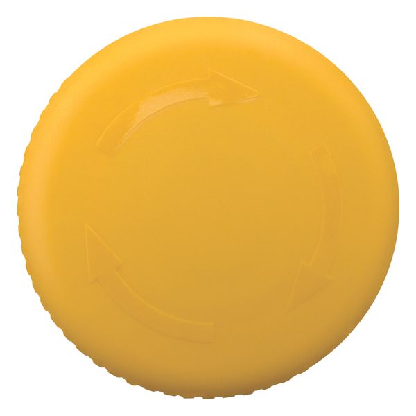 HALT/STOP-Button, RMQ-Titan, Mushroom-shaped, 38 mm, Non-illuminated, Turn-to-release function, yellow, yellow, RAL 9005 image 6