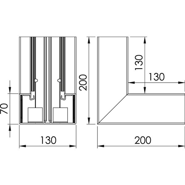 GK-I70130CW Internal corner  70x130mm image 2