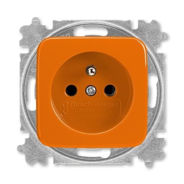5519B-A02347 P Outlet single with pin + cover Orange image 1