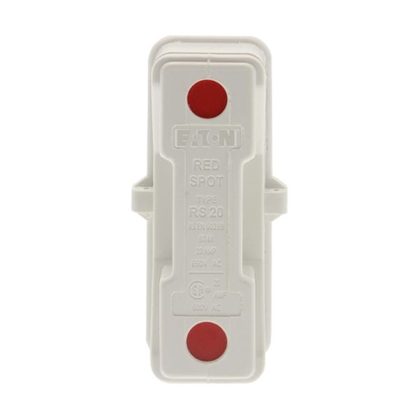 Fuse-holder, LV, 20 A, AC 690 V, BS88/A1, 1P, BS, back stud connected, white image 16