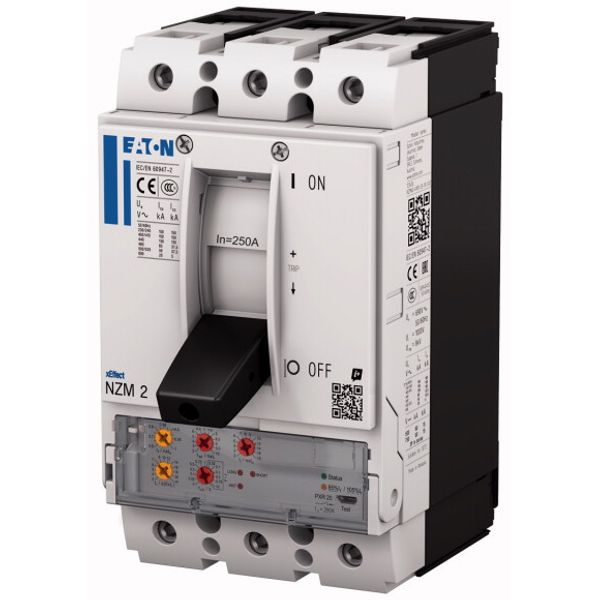 NZM2 PXR20 circuit breaker, 250A, 4p, variable, screw terminal image 2