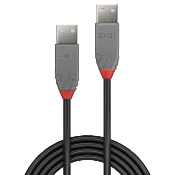 0.5m USB 2.0 Type A to A Cable, Anthra Line USB Type A Male to A Male image 2