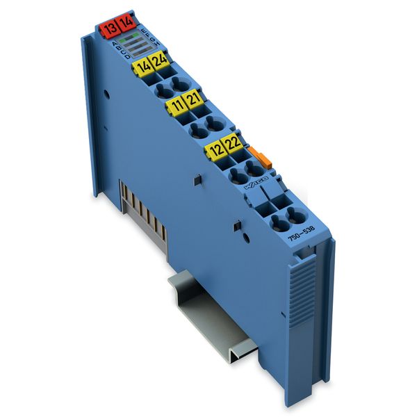 2-channel relay output Potential-free 2 changeover contacts blue image 3