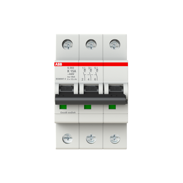 S203-K16 Miniature Circuit Breaker - 3P - K - 16 A image 5