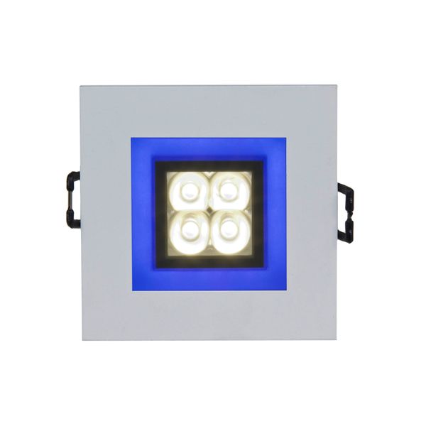 FIALE 4LED 4X1W 30deg 230V SQUARE CW LED SPOT BLUE FRAME image 4