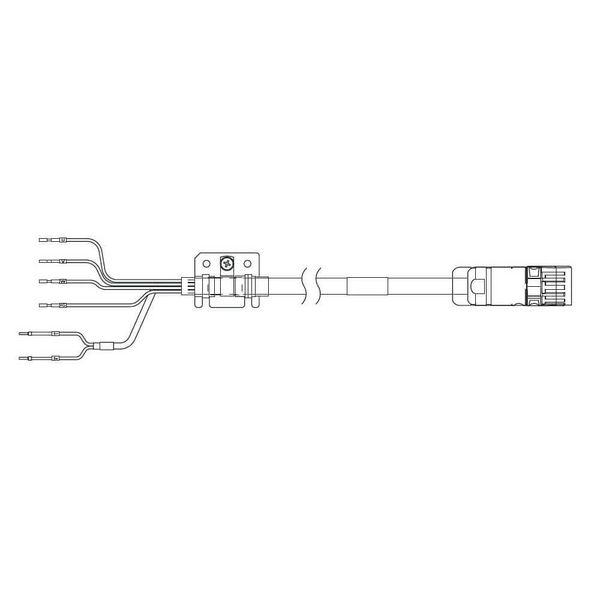 1S series servo motor power cable, 20 m, with brake, 400 V: 7.5 kW image 4