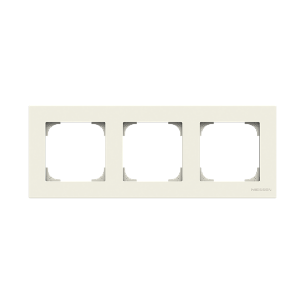 8573.1 BL Frame 3-gangs - Soft White 3gang White - Sky Niessen image 1