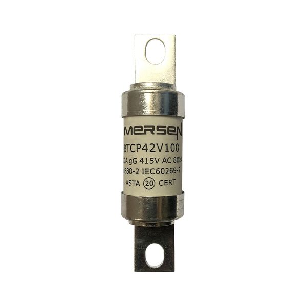 BS fuse-link IEC gG A4 415VAC 240VDC 100A BTCP Offset Tag image 1