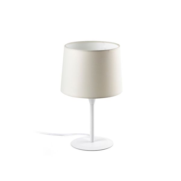 CONGA WHITE TABLE LAMP E27 ø215*160*ø190 BEIGE LAM image 1
