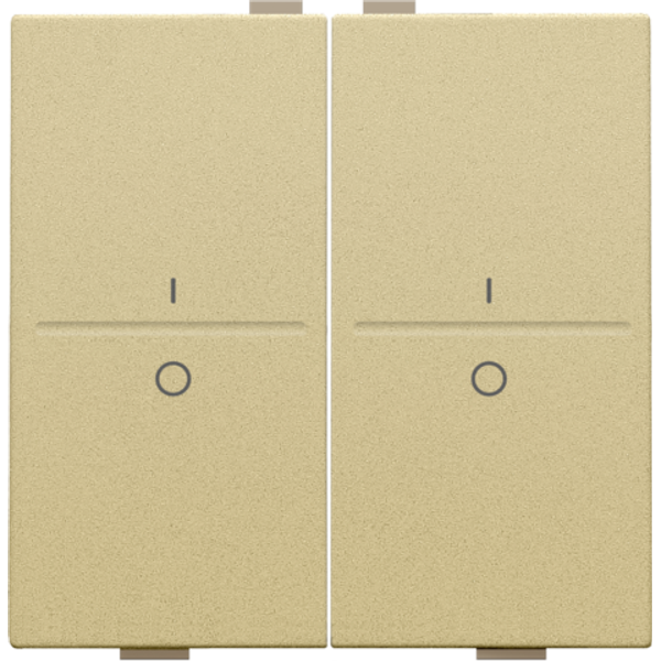 Double key with 'I' and '0' symbols for wireless switch or push button image 2