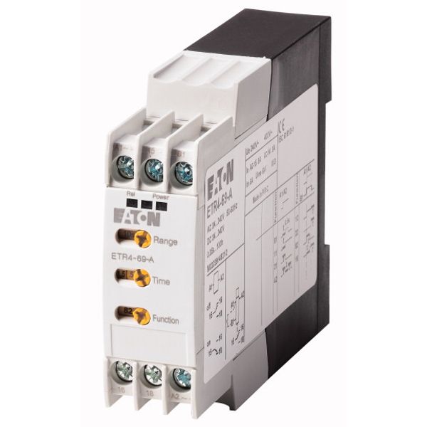 Timing relay, 1W, 0.05s-100h, multi-function, 24-240VAC/DC image 1