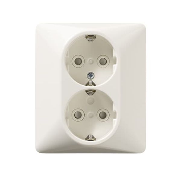 302EUJM Socket outlet Protective contact (SCHUKO) White - Jussi image 1