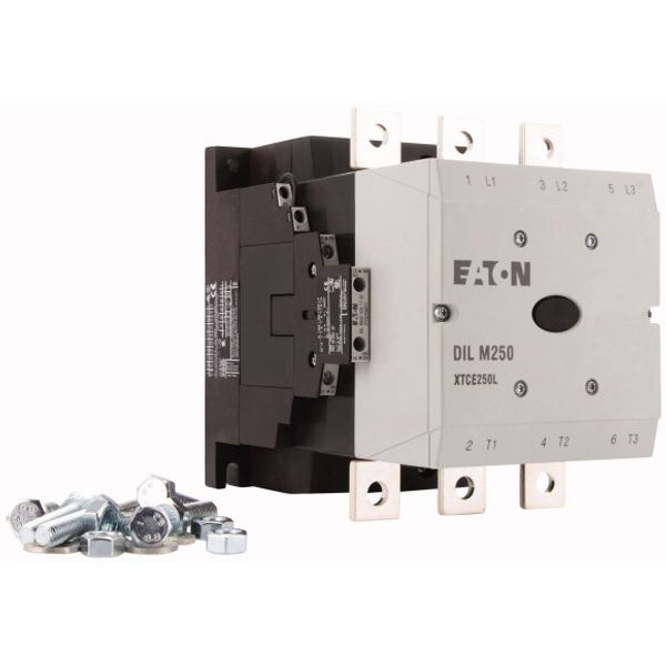 Contactor, 380 V 400 V 132 kW, 2 N/O, 2 NC, RDC 48: 24 - 48 V DC, DC operation, Screw connection image 4