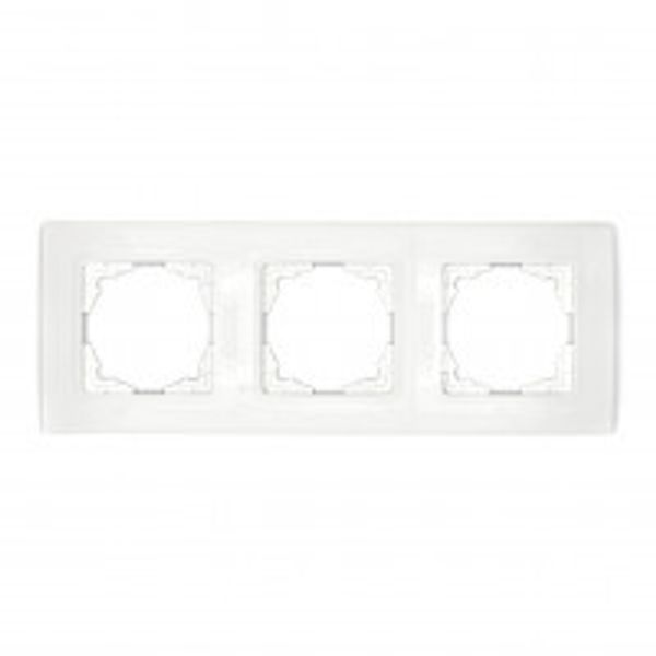 Linnera S Accessory White Three Gang Frame image 1